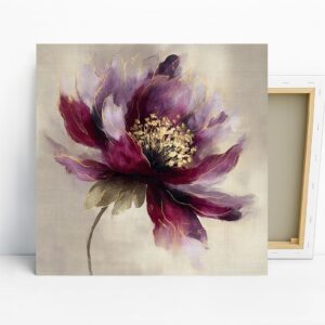 Purple Peony Bloom Art