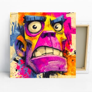 Neon Graffiti Face Art