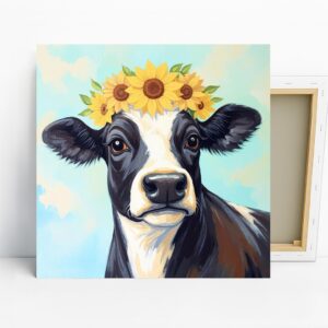 Sunflower Cow Art