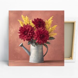 Rustic Dahlia Art