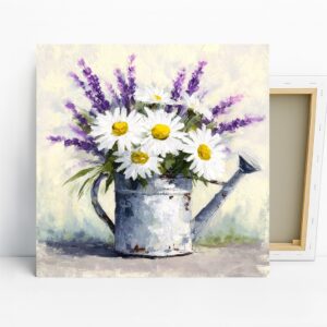 Daisy and Lavender Art