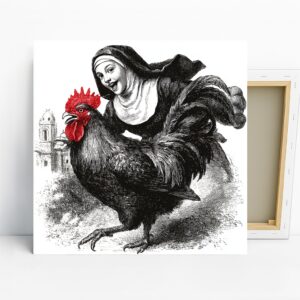 Nun and Rooster Art