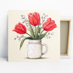 Red Tulips Art