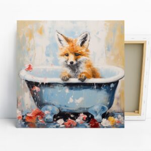 Fox Bath Time Art