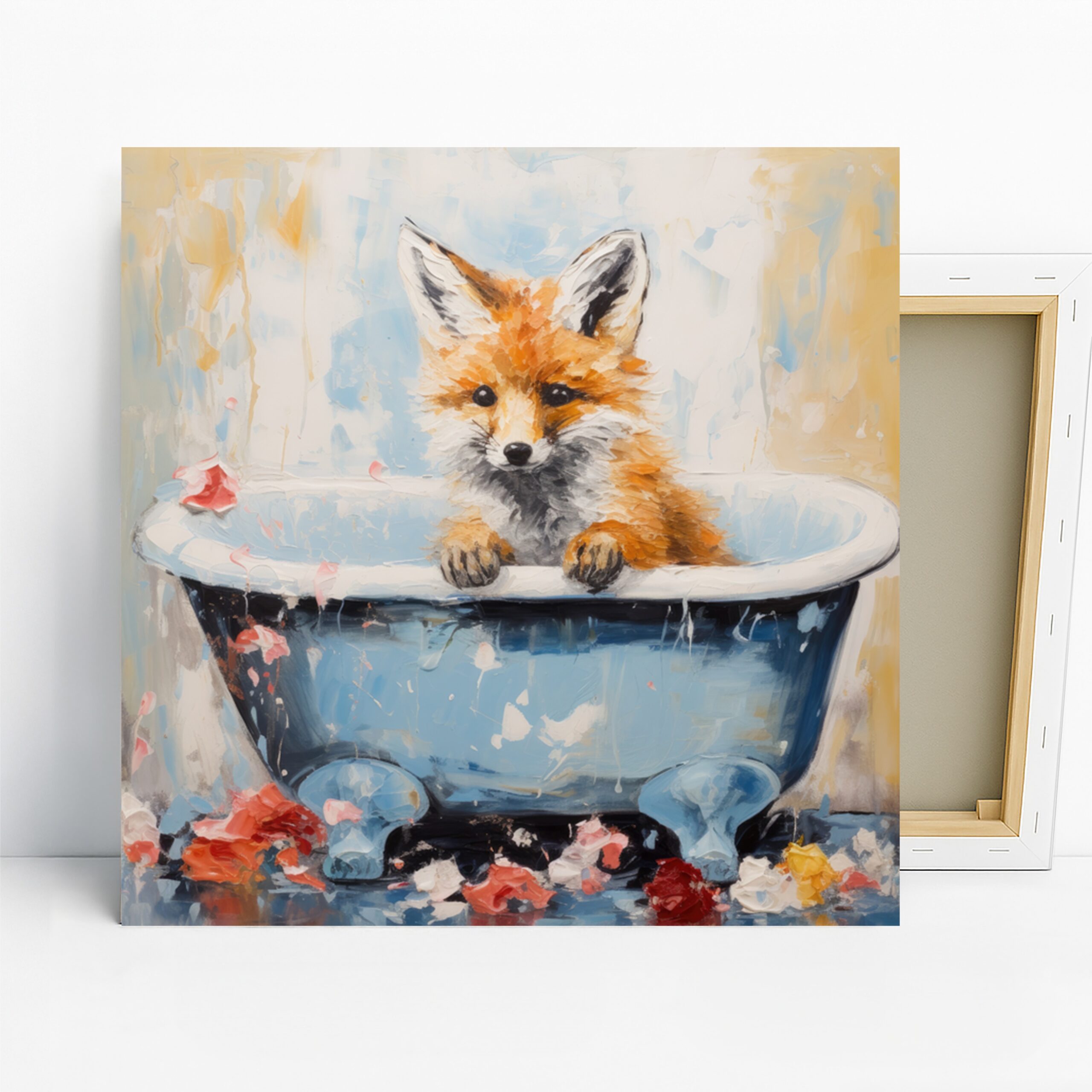 1.jpg Fox Bath Time Art