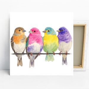 Colorful Birds Art