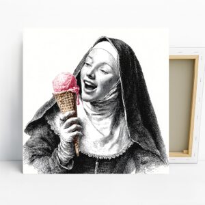 Joyful Nun Ice Cream Art