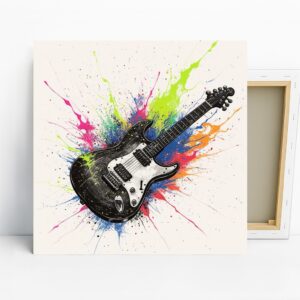 Electric Guitar Splash Art
