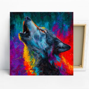 Colorful Wolf Art