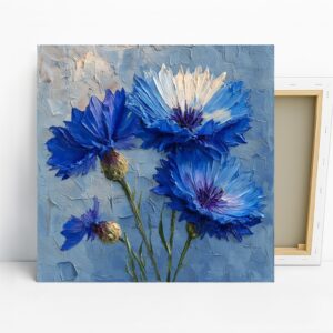 Blue Cornflower Art