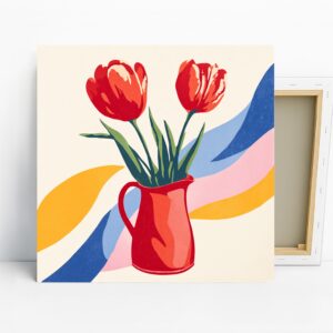 Vibrant Tulip Art