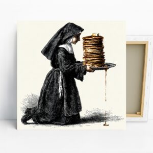 Nun with Pancakes Art