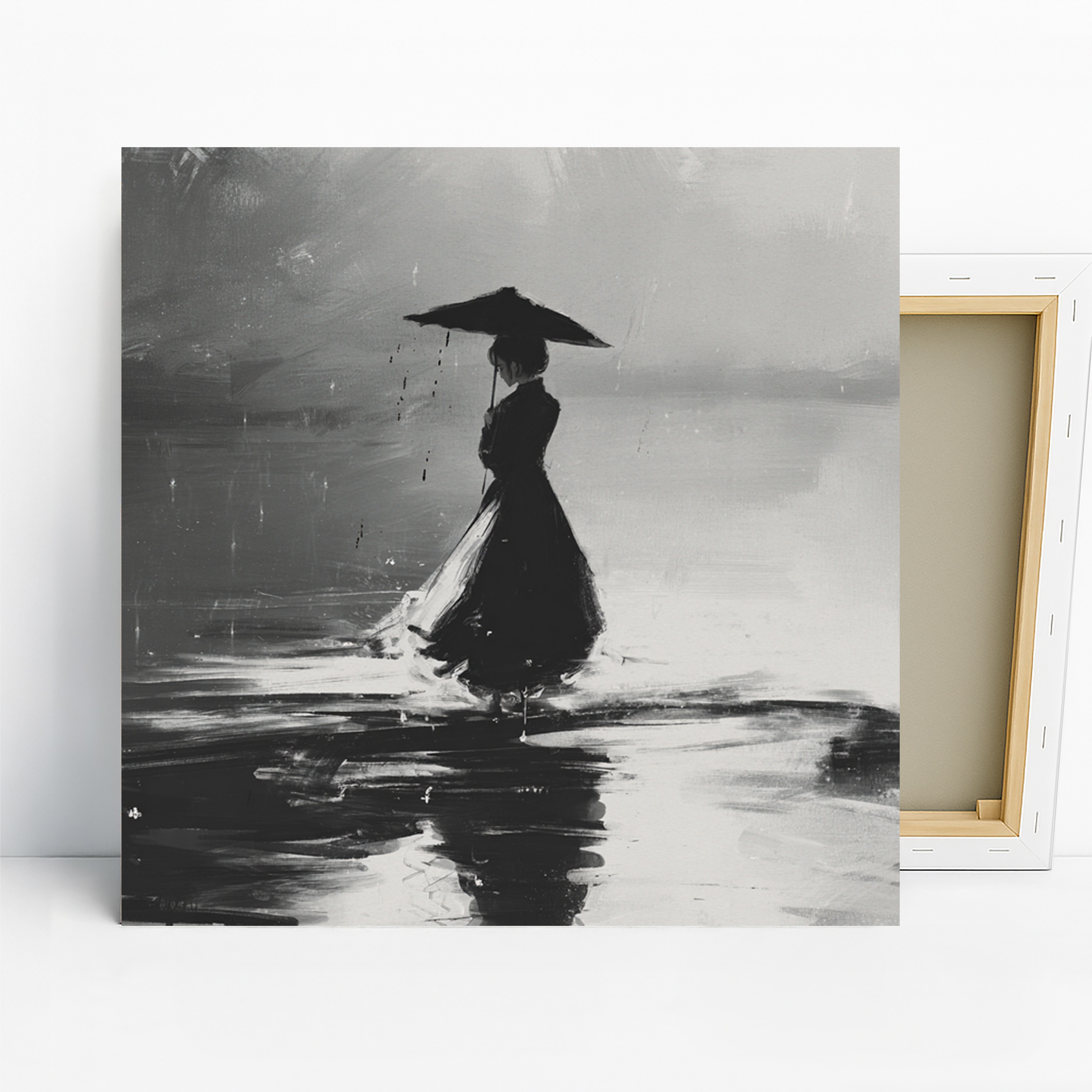 Rainy Day Silhouette Art