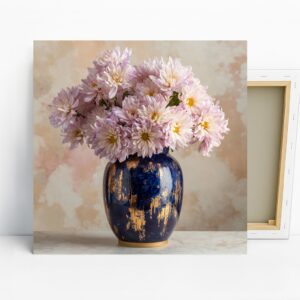 Pink Chrysanthemum Vase Art