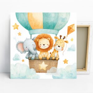 Elephant Lion Giraffe Art