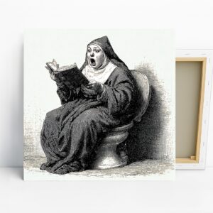 Shocked Nun Reading Art