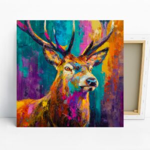 Colorful Deer Art