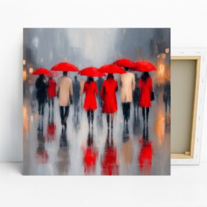 Red Umbrella City Art