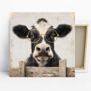 Cow with Glasses Art