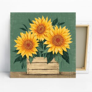 Sunflower Crate Art