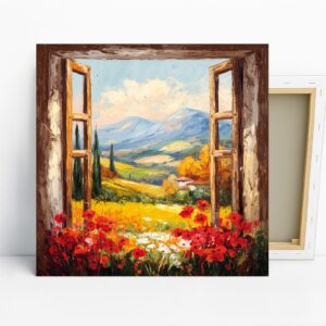 Tuscan Window View Art