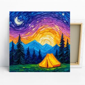 Starry Night Camping Art