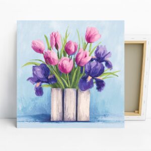 Tulip and Iris Bouquet Art