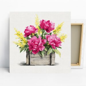 Rustic Peony Bouquet Art