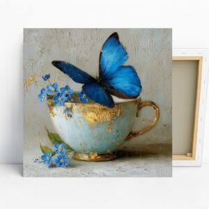 Blue Butterfly Art