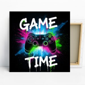 Neon Gaming Controller Art