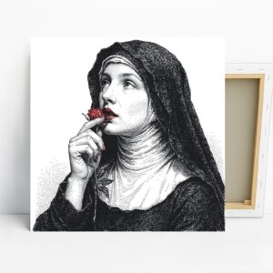 Nun with Rose Art