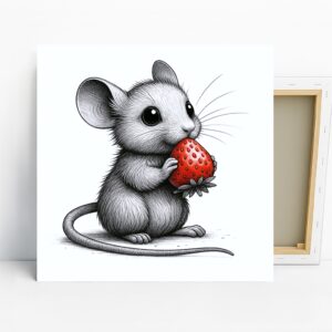 Mouse Strawberry Art