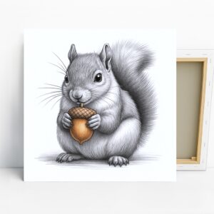 Squirrel Acorn Art