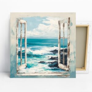 Ocean Window View Art