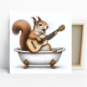 Squirrel Guitar Art