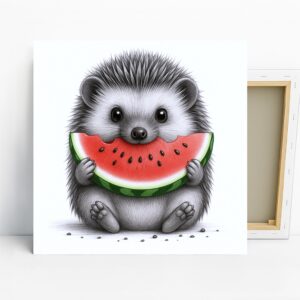 Hedgehog Watermelon Art
