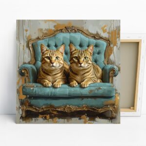 Twin Cats Art