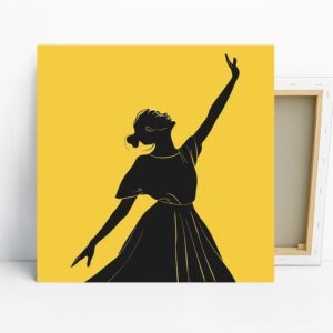 Joyful Dancer Silhouette Art