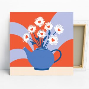 Heartfelt Daisy Teapot Art