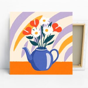 Teapot Flower Bouquet Art