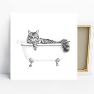 Cat Bathtub Art