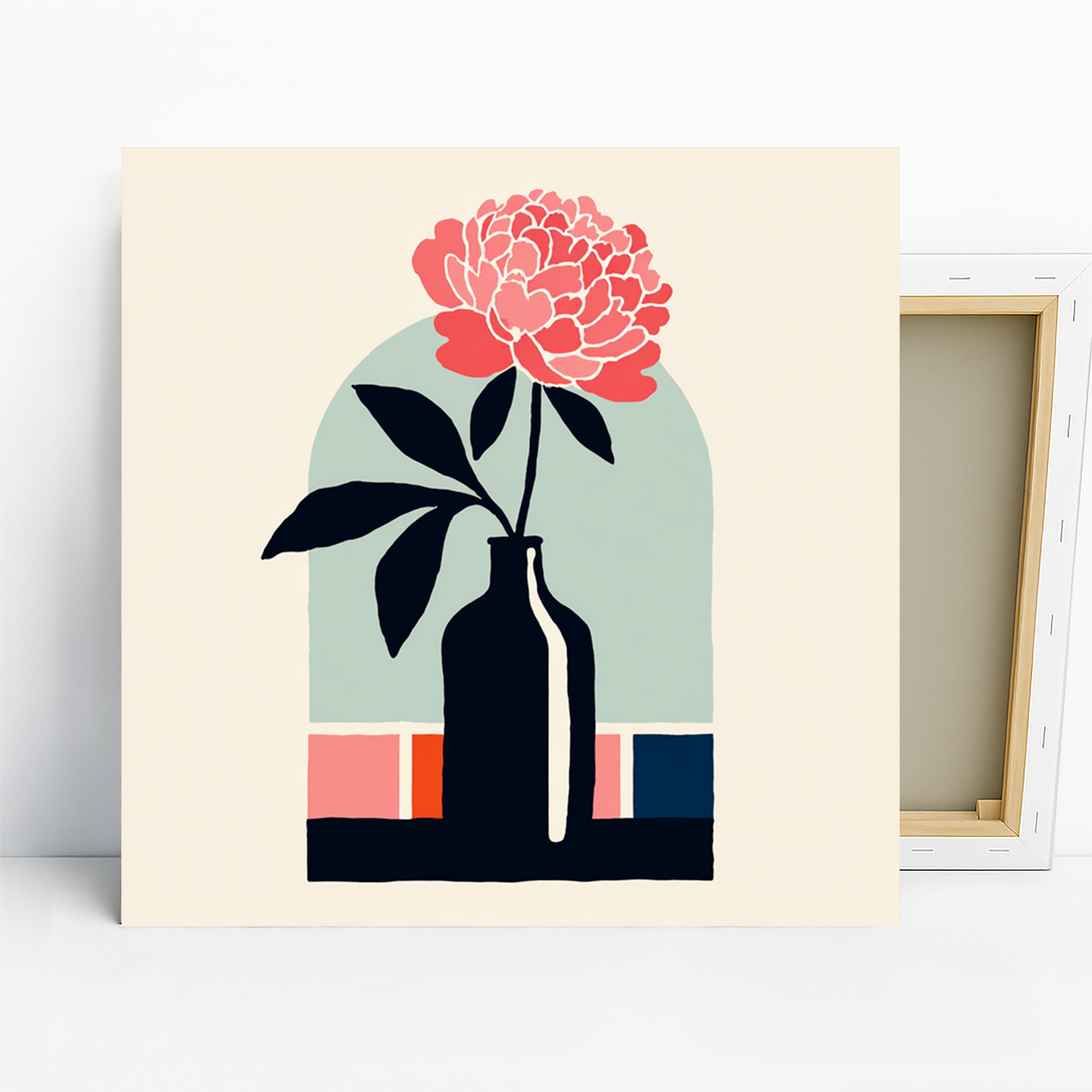 Peony Silhouette Art