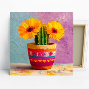 Sunflower Cactus Art