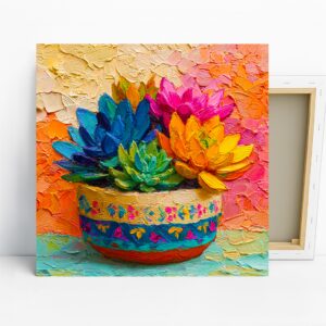 Vibrant Succulent Bouquet Art