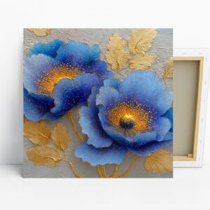 Blue Peony Art