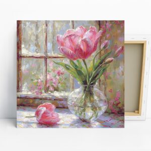 Pink Tulip Art