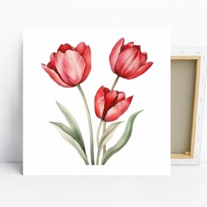 Red Tulip Garden Art