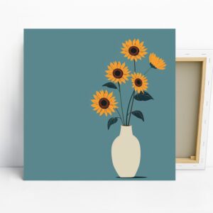 Sunflower Vase Art