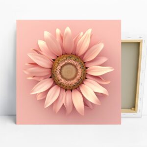 Pink Sunflower Bloom Art