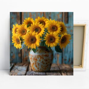 Sunflower Vase Art